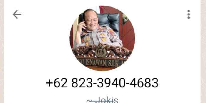 Namanya Dicatut OTD, AKBP Jokis Minta Masyarakat Waspada