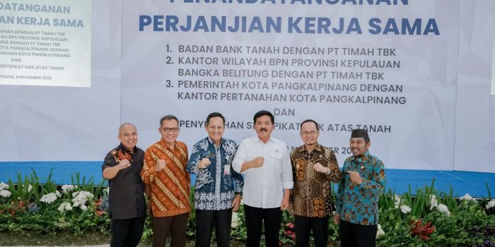 Menteri ATR/BPN Apresiasi Perjanjian Kerja Sama Dengan Pemkot Pangkalpinang