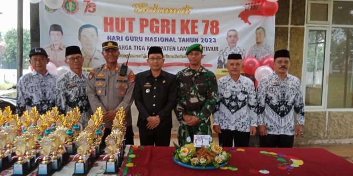Kodim 0429/Lamtim Hadiri Peringatan HUT PGRI ke-78 dan HGN Tahun 2023