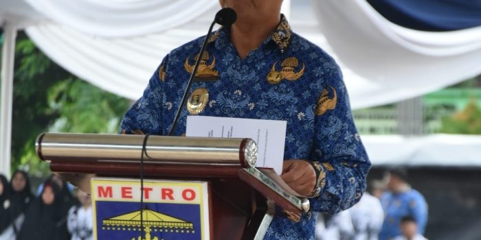 Bangkit Haryo Utomo Pimpin Upacara Hut Korpri ke-52 di Kota Metro