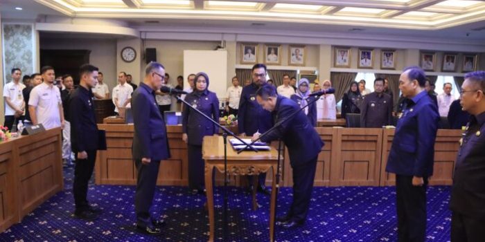 Mewakili Gubernur, Sekda Prov Lampung Lantik Pejabat Pimpinan Tinggi Pratama di Provinsi Lampung
