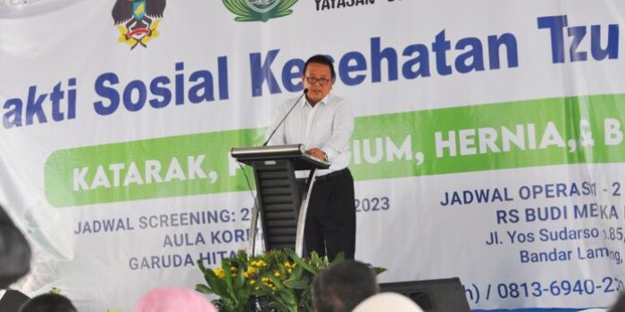 Gubernur Lampung Hadiri Acara Bakti Sosial Operasi Gratis Yayasan Tzu Chi 