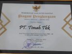 PT. Timah Terima Penghargaan Dari Pemerintah Kabupaten Bangka