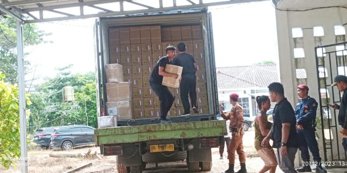 654.000 Surat Suara Tiba di Gudang Logistik KPU Bangka Selatan
