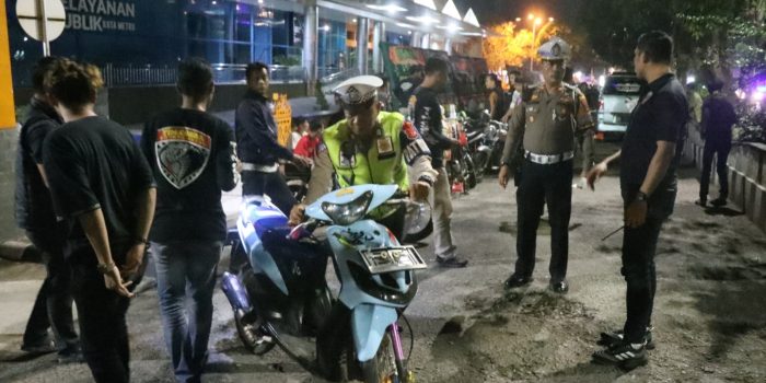 Polres Metro Amankan Puluhan Motor yang Terjaring Saat Balap Liar