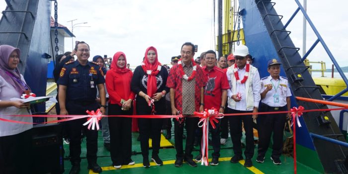Bupati Bangka Selatan Resmikan Pelayaran Kapal Roro Rute Sadai-Tanjung Gading Lepar