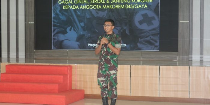 Korem 045 Garuda Jaya Gelar Penyuluhan Kesehatan Jantung bagi Prajurit dan PNS