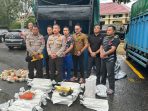 Polres Bangka Barat Lakukan Penangkapan 1 (satu) unit Truk bermuatan Pasir Timah dan Balok Timah tanpa dokumen