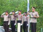 Kapolres Bangka Tengah Pimpin Upacara Tabur Bunga di Dermaga Desa Kurau
