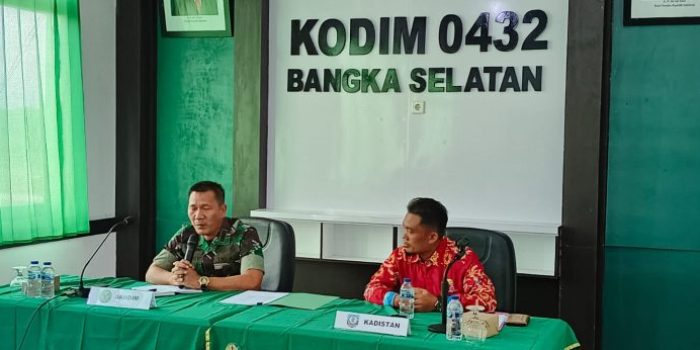 Kodim dan Dinas Pertanian Basel Gelar Rakor Optimalisasi Lahan
