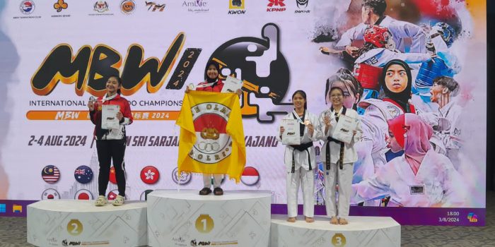 Dua Polwan Babel Kembali Toreh Prestasi di Ajang MBW Internasional Taekwondo Malaysia