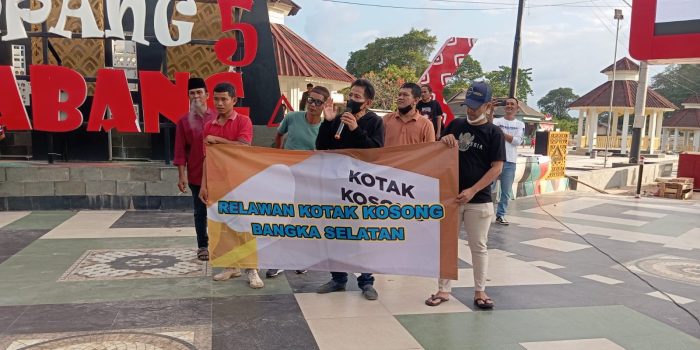 Relawan Kotak Kosong di Bangka Selatan Menilai Koalisi Partai Pengusung Calon Tunggal Kangkangi Demokrasi