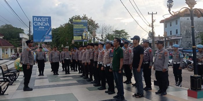 80 Personel Satgas OMP Polres Basel, Amankan Aksi Relawan Kotak Kosong