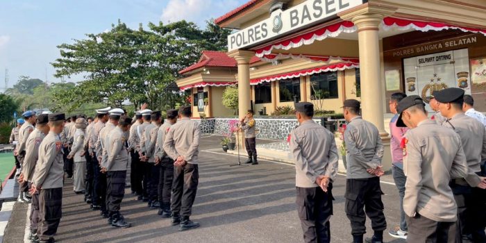 Apel Pengecekan Personel OMP 2024, Kabag Ops Polres Basel Beri Arahan ini