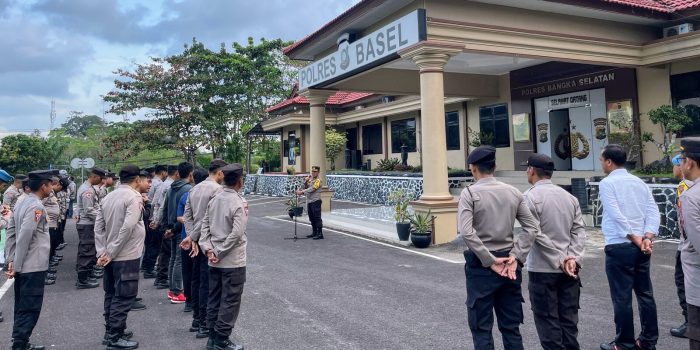 Polres Bangka Selatan Kerahkan 100 Personel Amankan Penetapan Nomor Urut Calon Pilkada 2024