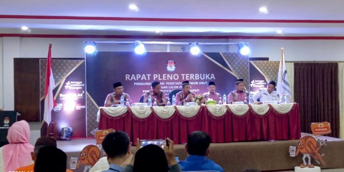 KPU Gelar Penetapan Nomor Urut Pasangan Calon Bupati dan Wakil Bupati Bangka Selatan