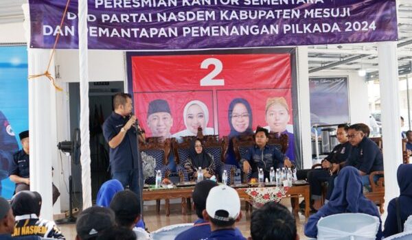 Budi Yuhanda Ketua DPD Partai NasDem Kabupaten Mesuji Menginstruksikan Seluruh Kader Memenangkan Paslon No 02 Bupati Mesuji