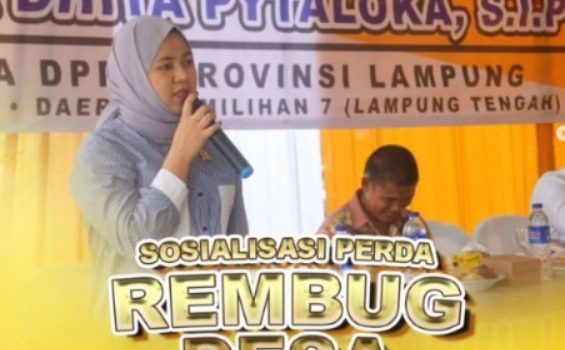 Marsha Dhita Pytaloka Anggota DPRD Provinsi Lampung Gelar Sosperda No 1 Tahun 2016
