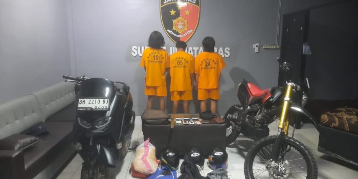 Timgab Polda Babel dan Polres Bangka Ringkus Tiga Pelaku Curas, Terungkap Berkat Rekaman CCTV