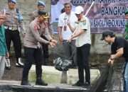 Polres Bangka Tengah Gelar Panen Ikan Air Tawar di Pokdakan Air Tumbek, Santuni Anak Yatim