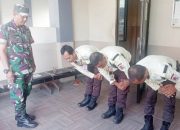 Babinsa Koramil 2303/Pulomerak Giat Bintawil Pelatihan Baris Berbaris