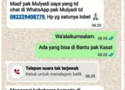 Hati Hati !! Nomor Handphone Tak Dikenak Mengatas Namakan Kompol Nazarudin Yusuf Kasat Reskrim Polresta Tangerang
