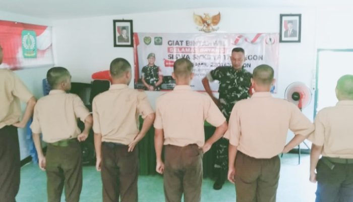 Babinsa Koramil 2301/Cilegon Giat Bintawil Kegiatan Baris Berbaris