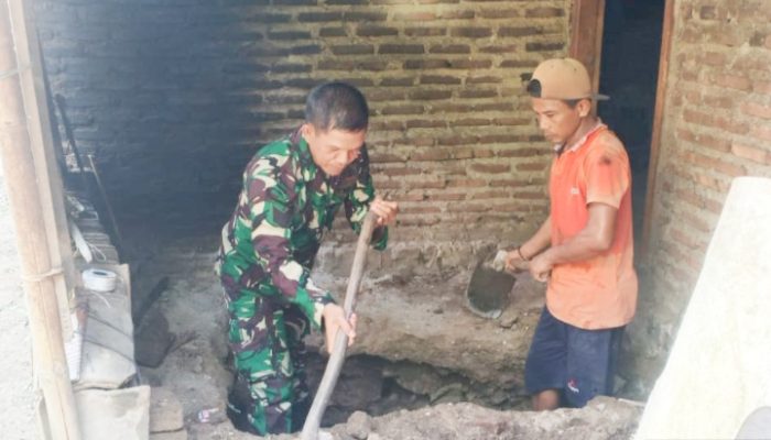 TMMD Kodim 0623/Cilegon Bangun 2 MCK di Cikerai Cibeber, Gandeng Dua Perusahaan
