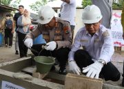 Kapolres Bangka Tengah Hadiri Peletakan Batu Pertama Pembangunan Rumah Layak Huni Bagi Purnawirawan