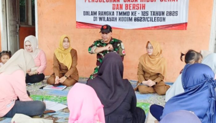 TMMD ke-125 Kodim 0623/Cilegon Gelar Penyuluhan Gaya Hidup Sehat di Kelurahan Cikerai
