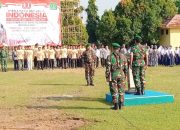 Peringati HUT ke-80 RI, Satgas TMMD Gelar Upacara di Tengah Lokasi Pembangunan di Cikerei