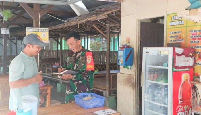 Babinsa Koramil 2304/Anyar Laksanakan Kegiatan PUANTER : Pendataan BPJS dan UMKM di Wilayah Binaan