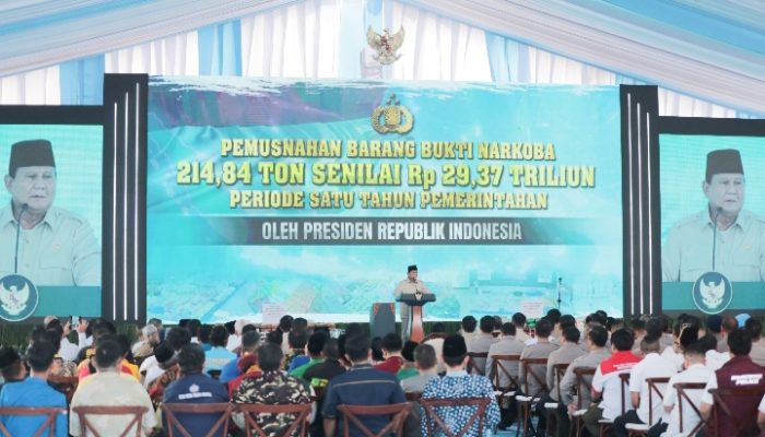Hadiri Pemusnahan Narkoba, Presiden Prabowo Ajak Pemimpin Tak Takut Dikoreksi
