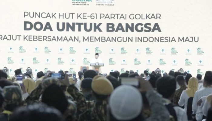 Peringatan HUT Golkar : Prabowo Soroti Respons Cepat Pemerintah Tangani Bencana
