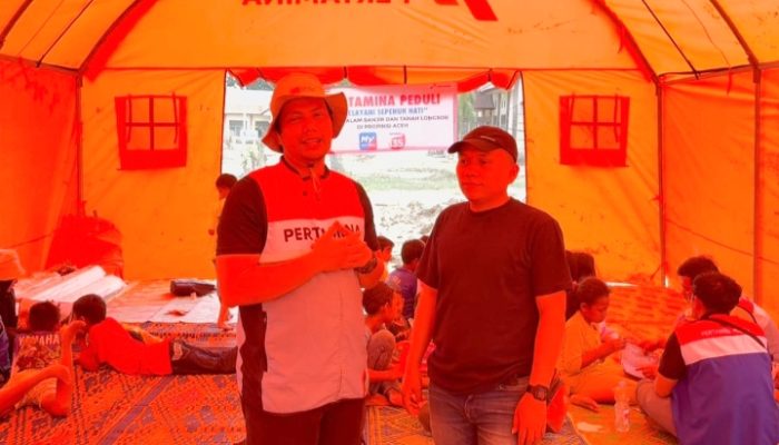 lDi Pengungsian, BNPB dan Pertamina Collab Ajak Anak-Anak Aceh Tamiang Main dan Lepas Trauma