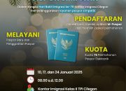 Peringati Hari Bakti Imigrasi ke-76, Kantor Imigrasi Kelas II TPI Cilegon Hadirkan Layanan Paspor Simpatik.