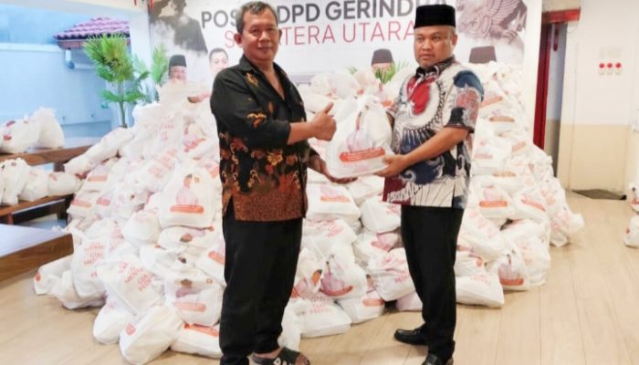 Kompak, Bergerak, Berdampak: Gerindra Sumut Bagikan 10.000 Sembako di HUT ke-18