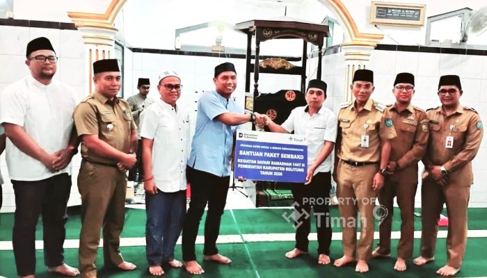 Kolaborasi dengan Pemkab Belitung, PT TIMAH Salurkan Bantuan Sembako untuk Masyarakat di Bulan Ramadan
