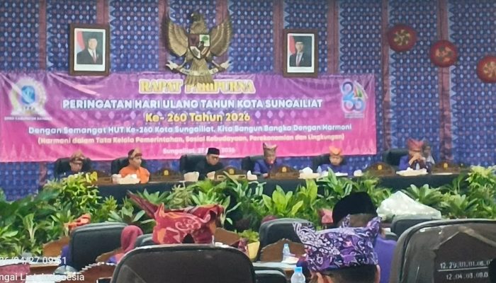 Rayakan HUT ke-260, Ketua DPRD Bangka Jumadi Ajak Masyarakat Jadikan Sungailiat Kota yang Tangguh dan Berbudaya
