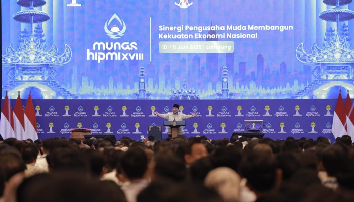 Prabowo di Munas HIPMI: Tak Ada Pertumbuhan Ekonomi Tanpa Nasionalisme