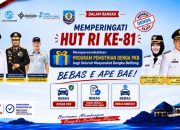 Sambut HUT ke-81 RI, Riza Herdavid Ajak Warga Basel Manfaatkan Program Pemutihan Pajak Kendaraan Bermotor