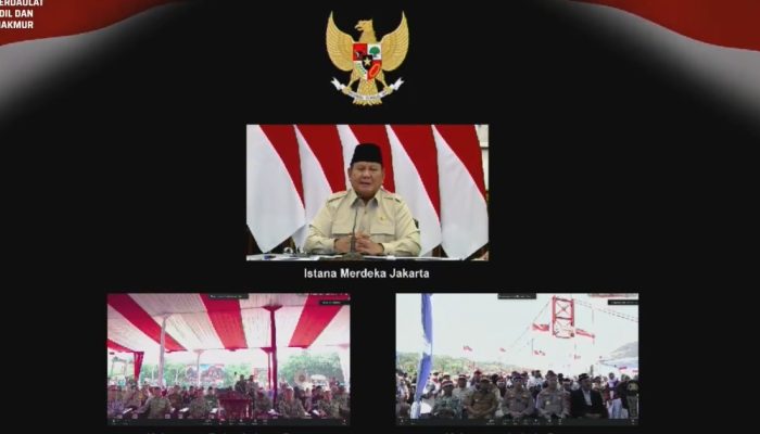 Resmikan 3.395 Jembatan dan 3.000 Sumber Air Bersih, Prabowo: Bukti TNI/Polri Berbakti untuk Rakyat