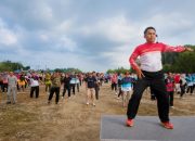 Senam Kemerdekaan PT TIMAH Meriahkan HUT ke-81 RI di Bangka Barat, Ratusan Peserta Antusias Ikut Serta