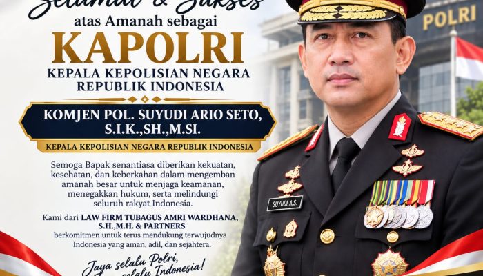 Kapolri Berganti, Harapan Baru Menguat! Tubagus Amrie Wardhana Siap Kolaborasi Kawal Penegakan Hukum