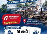 PWI Babel Buka Posko Bantuan Kebakaran Serdang