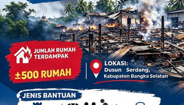 PWI Babel Buka Posko Bantuan Kebakaran Serdang