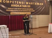 Buka UKW PWI Babel Angkatan XII, Kepala Diskominfo Babel Eko Sentosa Tekankan Pentingnya Integritas Jurnalis